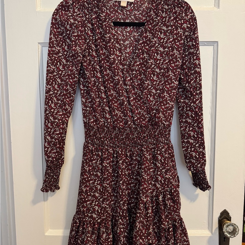 MICHAEL Michael Kors Red and White Ruffled Smocked Sundress